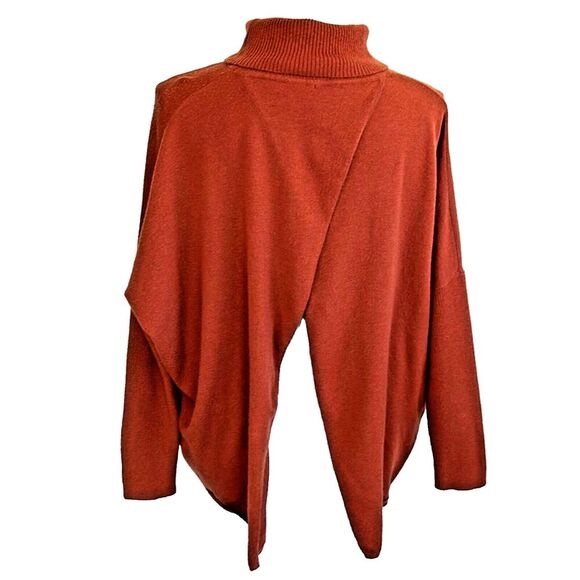 Kerisma back open crisscross back turtleneck wool blend sweater size S/M - Picture 1 of 12